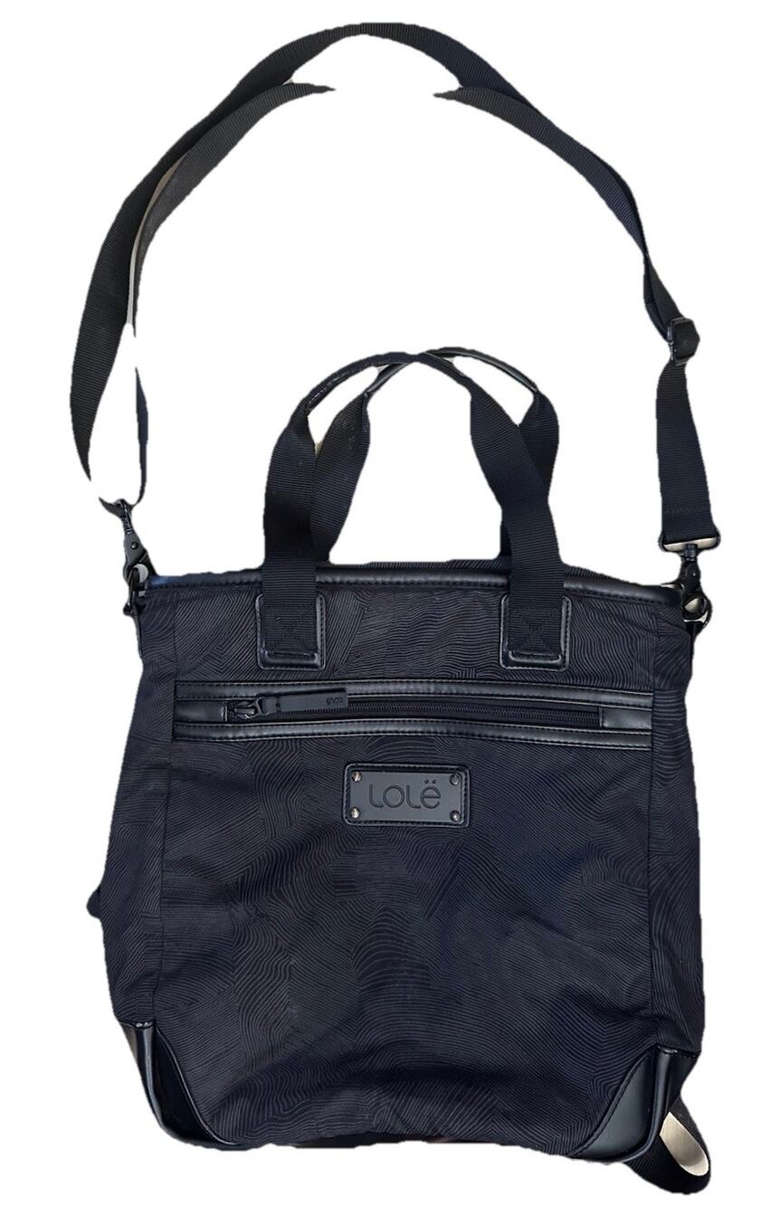 Lole Mini Lily Bag Convertible 3 In 1 Tote Black Backpack